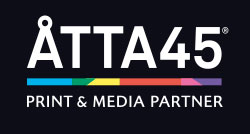 Åtta45 tryckeri logo