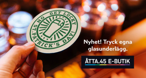 Glasunderlägg ölunderlägg Åtta.45 Tryckeri