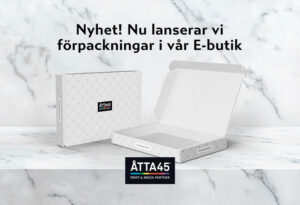 Åtta45 E-butik Förpackningar Popcornbägare Brevförpackning Kartongkuvert