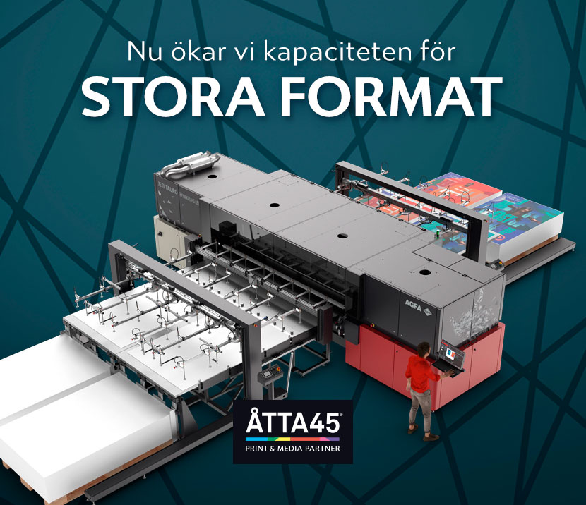 Åtta45 storformat display print media